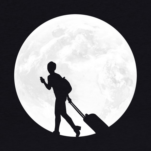 Traveler in Full Moon by ChapDemo